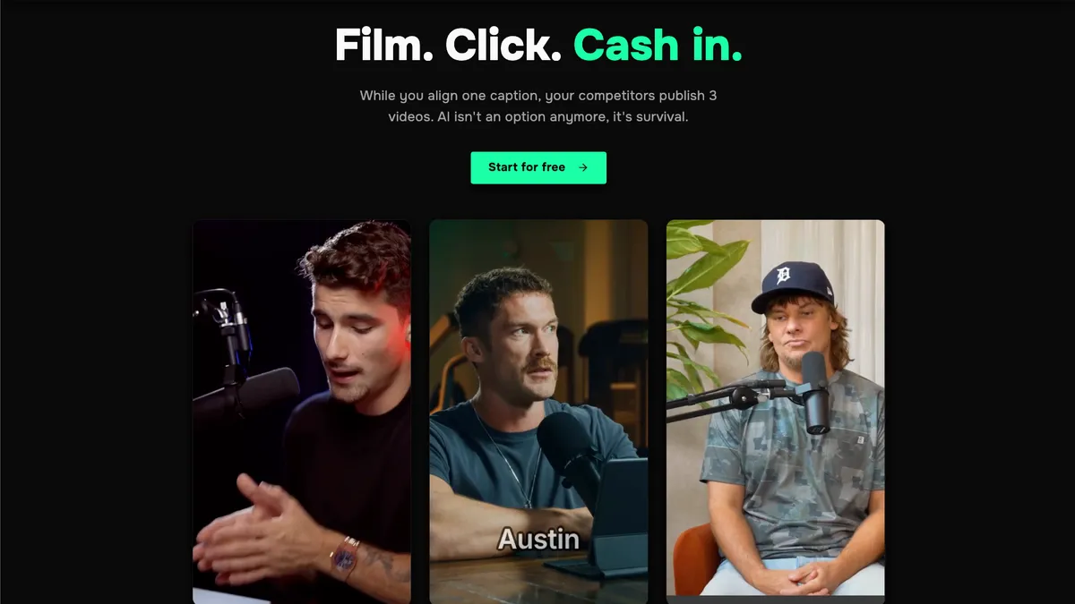 BlitzReels - Editeur video IA pour le montage automatique