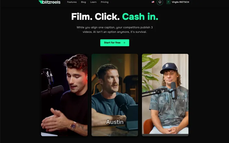 BlitzReels - Éditeur vidéo IA
