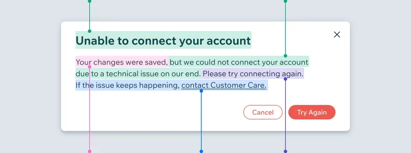 Erreur Javascript personnalisée, rassurant le client et expliquant ce qui s'est passé