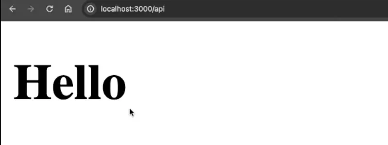 Notre page Remix affiche un composant Hello