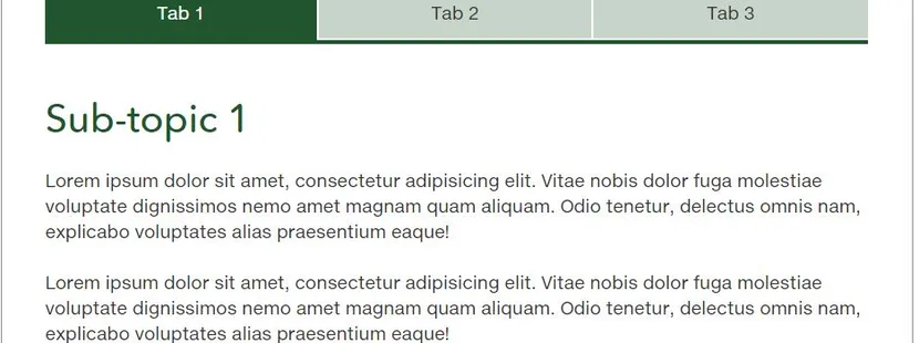 Exemple de page avec des onglets