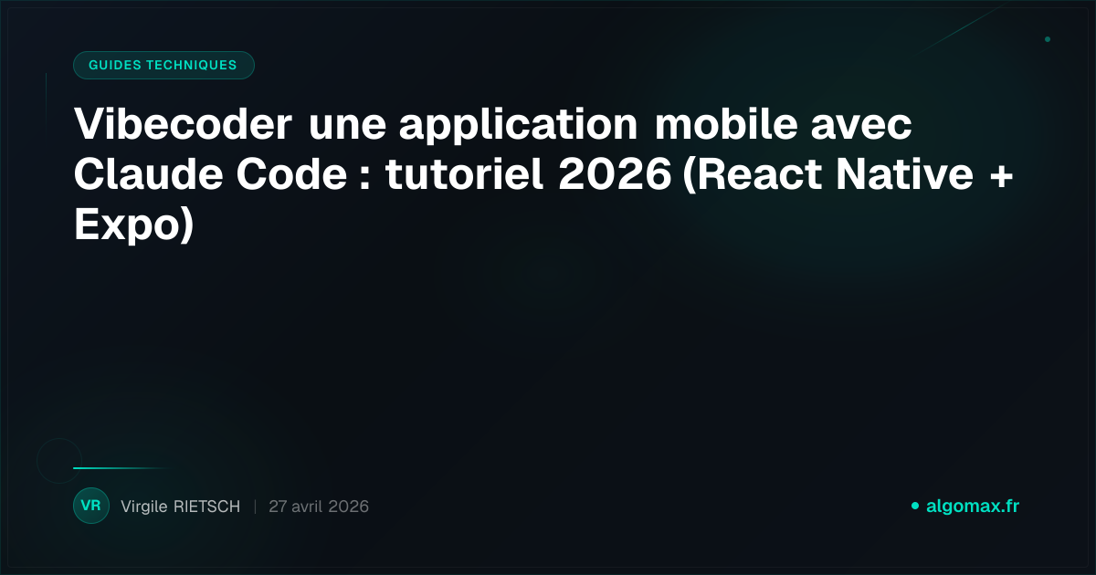 Vibecoder une application mobile avec Claude Code : tutoriel 2026 ...