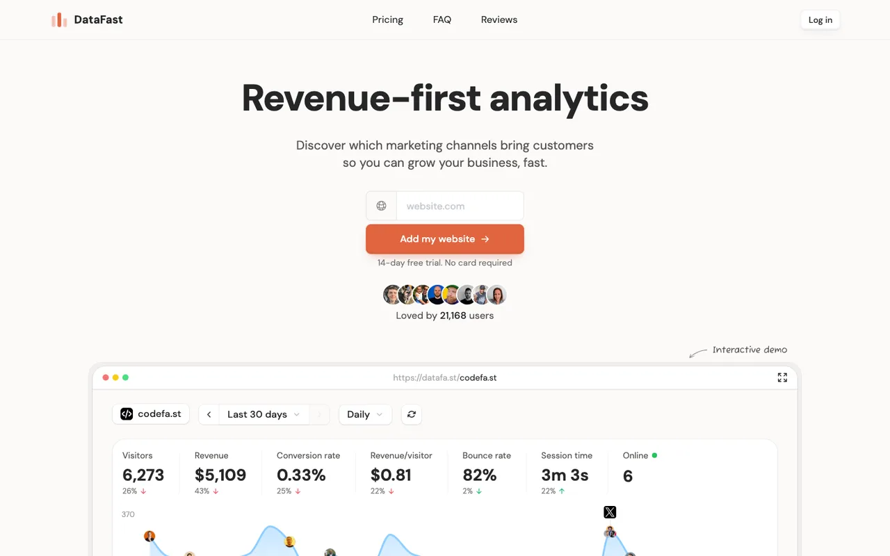 Aperçu du site officiel — DataFast