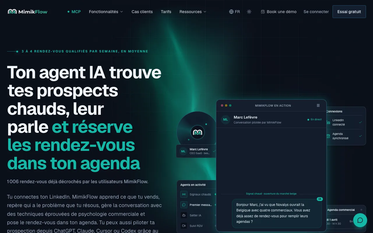 Aperçu du site officiel — MimikFlow